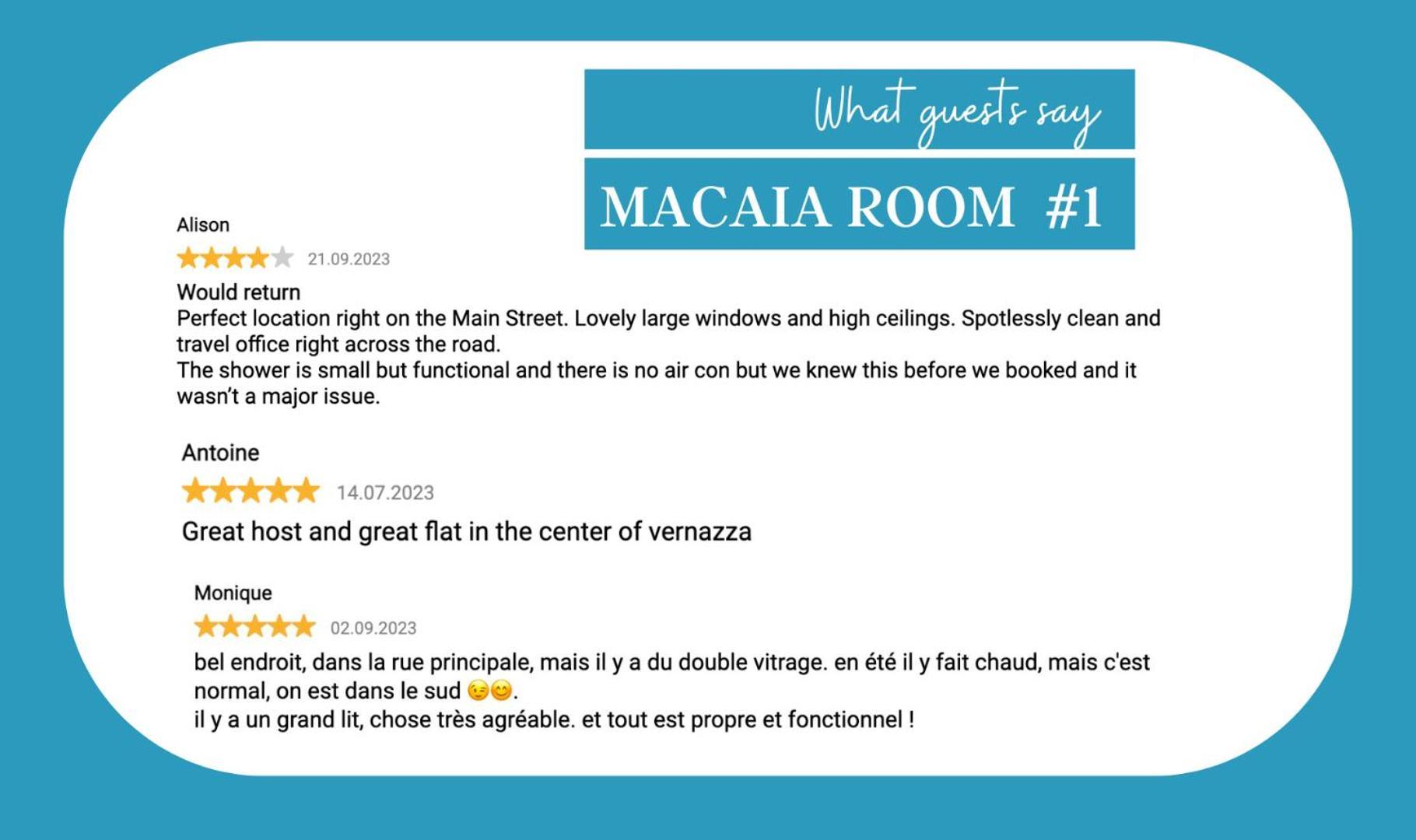 Macaia Room #1 With Ac Vernazza Kültér fotó
